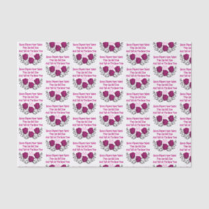 Funny Bunco Players Pink Dice Tissue Paper