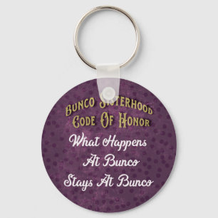 Funny Bunco Sisterhood Code Of Honour Keychain