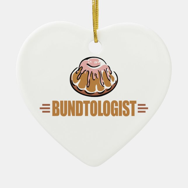 Funny Bundt Cake Ceramic Ornament (Front)