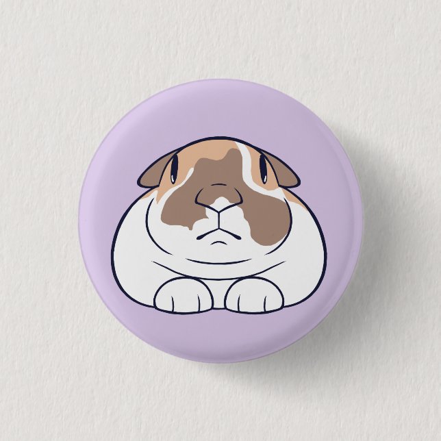 Funny Bunny Badge 1 Inch Round Button (Front)