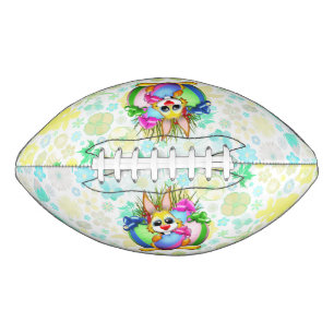 Funny Bunny biting an Easter Egg Football