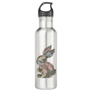 Funny Bunny Crochet Patchwork Camo Rabbit Happy Ea 710 Ml Water Bottle