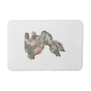 Funny Bunny Crochet Patchwork Camo Rabbit Happy Ea Bath Mat