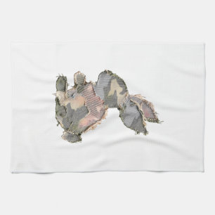 Funny Bunny Crochet Patchwork Camo Rabbit Happy Ea Kitchen Towel