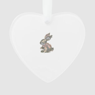 Funny Bunny Crochet Patchwork Camo Rabbit Happy Ea Ornament