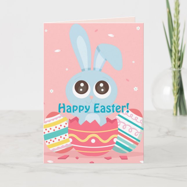 FUNNY BUNNY EASTER CARD (Front)