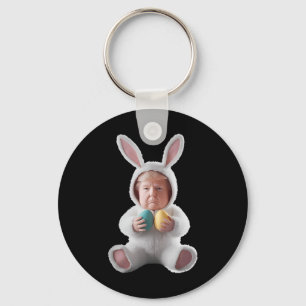 Funny Bunny Easter Trump Meme Happy Easter Day Keychain