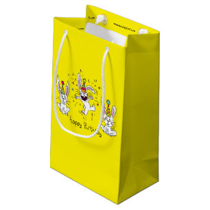 Funny Bunny Happy Birthday Cute Kids Rabbit Small Gift Bag