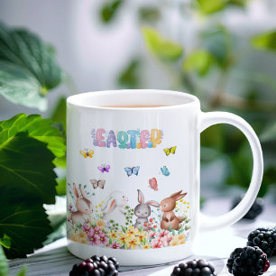 Funny Bunny Happy Easter Day  Coffee Mug