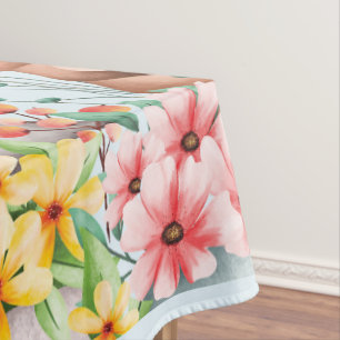 Funny Bunny Happy Easter Day Tablecloth