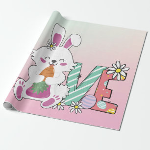 Funny Bunny Happy Easter Day Wrapping Paper