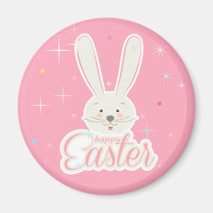 FUNNY BUNNY Happy Easter Eggs Hunt Party Magnet