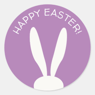 FUNNY BUNNY Hapy Easter Eggs Hunt Party Classic Round Sticker