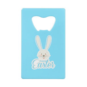FUNNY BUNNY Hapy Easter Eggs Hunt Party Credit Card Bottle Opener