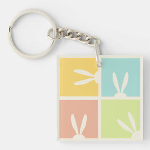 FUNNY BUNNY Hapy Easter Eggs Hunt Party Keychain