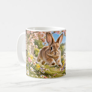 Funny Bunny Hop Hop Hooray Coffee Mug