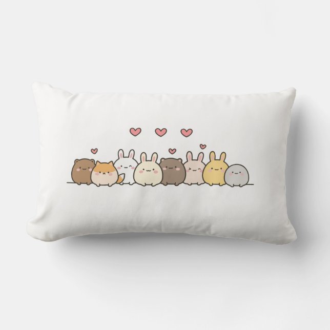 Funny Bunny Lumbar Pillow (Front)