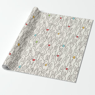 Funny bunny seamless pattern wrapping paper