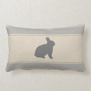 Funny Bunny Stripes Pillow