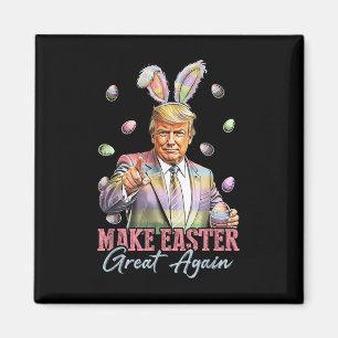 Funny Bunny Trump Make Easter Great Again Rabbit H Magnet