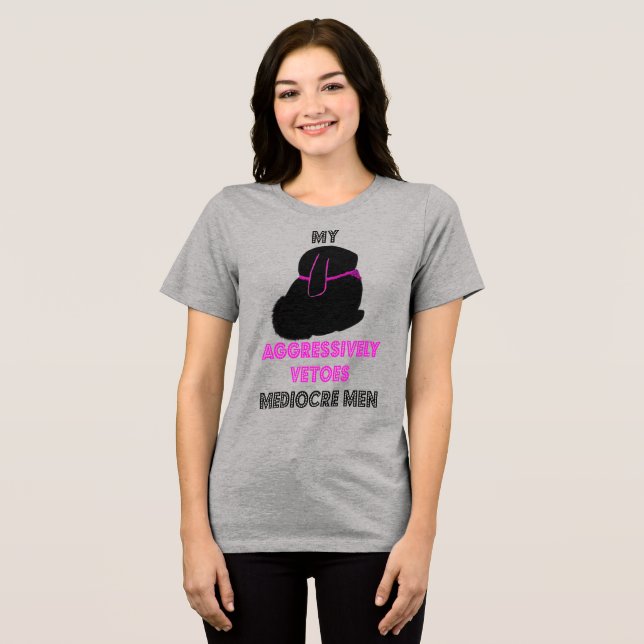 Funny bunny with taste Tri-Blend shirt (Front Full)
