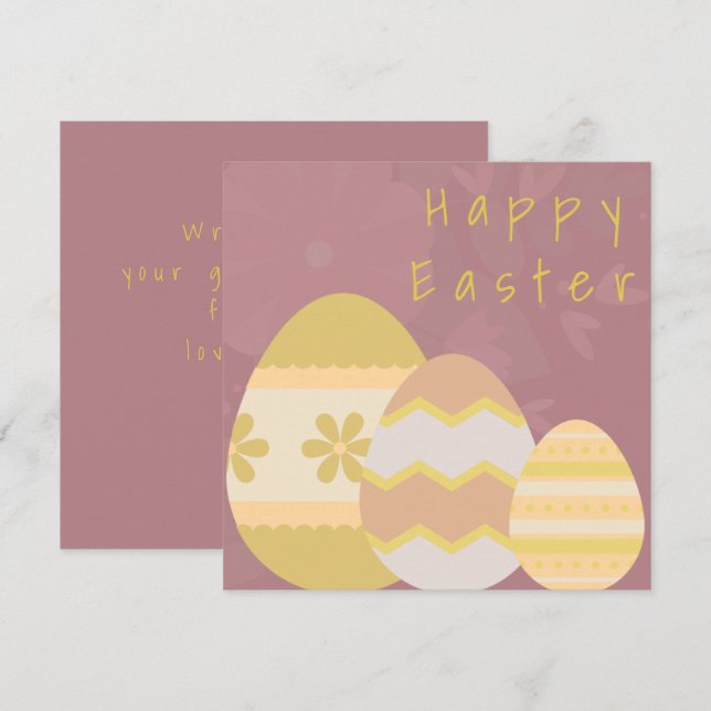 Funny Burgundy Abstract Eggs Custom Text (Front/Back)