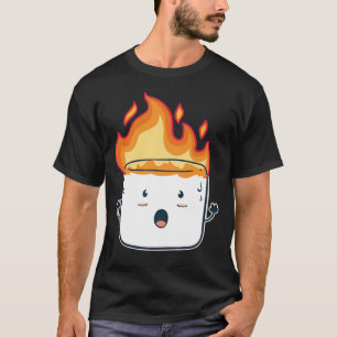 Funny Burning Marshmallow Camping Gift for Campers T-Shirt