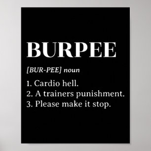 Funny Burpee Definition T Shirt Men Women Gift Poster