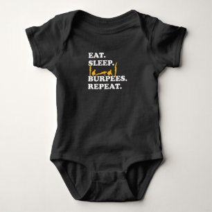 Funny Burpees Workout Fitness Motivation Exercise Baby Bodysuit