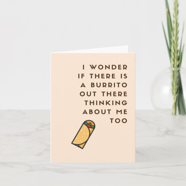 Funny Burrito Carte de voeux (Devant)