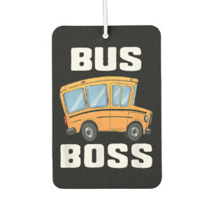 Funny Bus Boss School Bus Driver Air Freshener