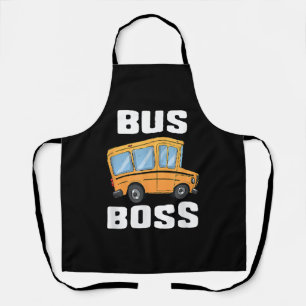 Funny Bus Boss School Bus Driver Apron