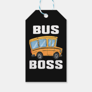 Funny Bus Boss School Bus Driver Gift Tags