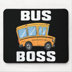 Funny Bus Boss School Bus Driver Mouse Pad