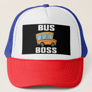 Funny Bus Boss School Bus Driver Trucker Hat