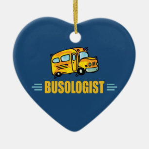 Funny Bus Driver Ceramic Ornament