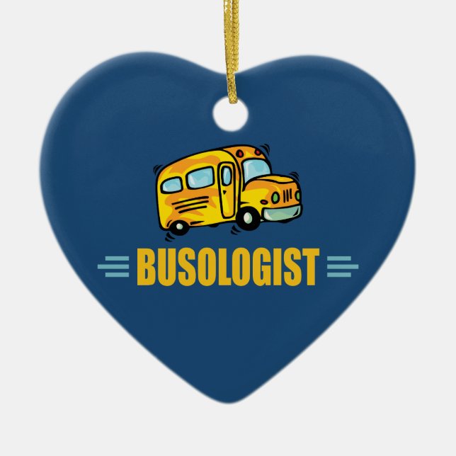 Funny Bus Driver Ceramic Ornament (Front)