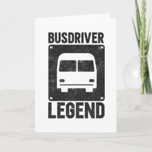 Funny Bus Driver Legend School Bus Card