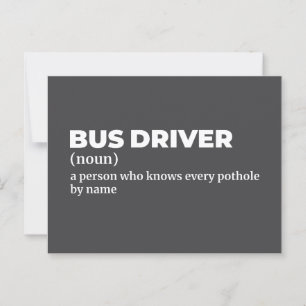 Funny Bus Operator Meaning Gift Postcard