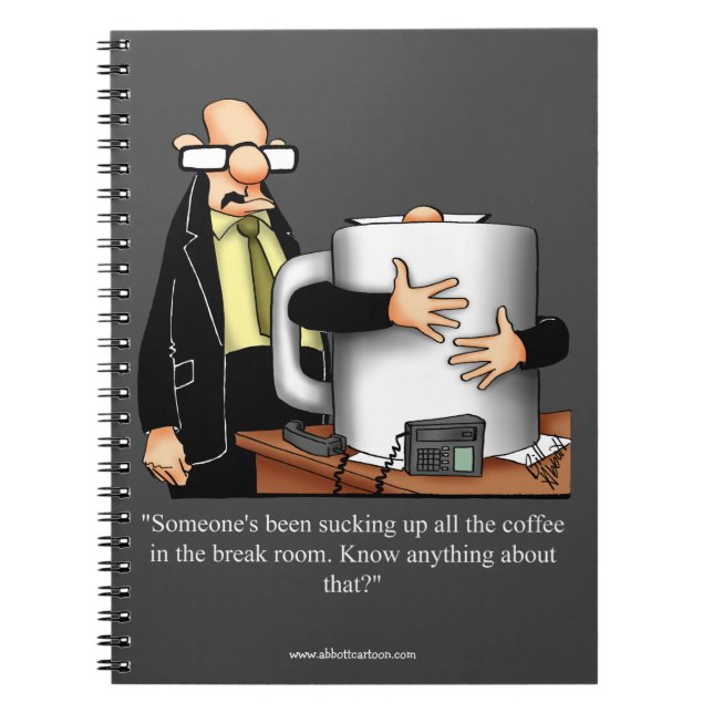 Funny Business Coffee Break Humour Notebook (Front)