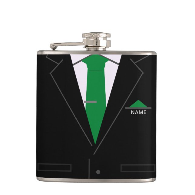 Funny Business Flask with Custom Name (Front)