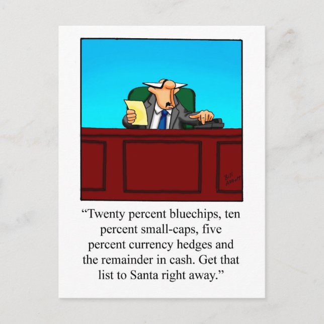 Funny Business Humour Christmas Postcard (Front)