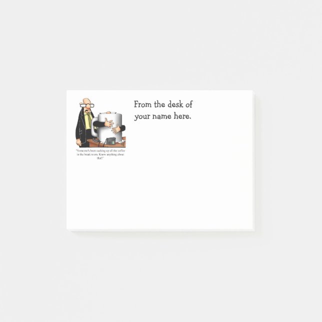 Funny Business Humour Personalizable Post It Notes (Front)