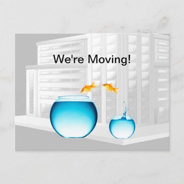 Funny Business Moving Notice Postcard Template (Front)