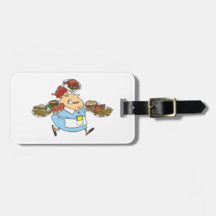Funny Busy Waitress Overworked Server Luggage Tag
