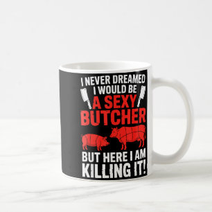 Funny Butcher Design For Men Women Butchery Meat B Coffee Mug