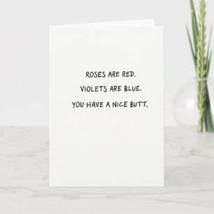 Funny Butt Love Poem Card