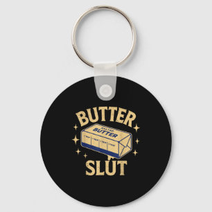 Funny Butter Lovers Retro Vintage Design - Butter  Keychain
