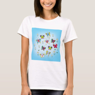 funny butterflies on the background of the sky T-Shirt