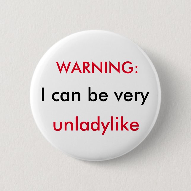 Funny Button For Girs, 2¼ Inch Round Button (Front)